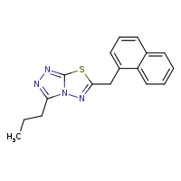 6-(naphthalen-1-ylmethyl)-3-propyl-[1,2,4]triazolo[3,4-b][1,3,4]thiadiazole
