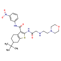 6-tert-butyl-2-(2-{[2-(morpholin-4-yl)ethyl]amino}acetamido)-N-(3-nitrophenyl)-4,5,6,7-tetrahydro-1-benzothiophene-3-carboxamide