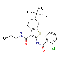 6-tert-butyl-2-(2-chlorobenzamido)-N-propyl-4,5,6,7-tetrahydro-1-benzothiophene-3-carboxamide