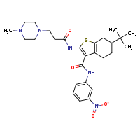 6-tert-butyl-2-[3-(4-methylpiperazin-1-yl)propanamido]-N-(3-nitrophenyl)-4,5,6,7-tetrahydro-1-benzothiophene-3-carboxamide