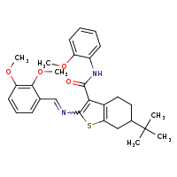 6-tert-butyl-2-[(E)-[(2,3-dimethoxyphenyl)methylidene]amino]-N-(2-methoxyphenyl)-4,5,6,7-tetrahydro-1-benzothiophene-3-carboxamide