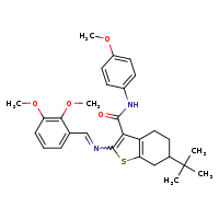 6-tert-butyl-2-[(E)-[(2,3-dimethoxyphenyl)methylidene]amino]-N-(4-methoxyphenyl)-4,5,6,7-tetrahydro-1-benzothiophene-3-carboxamide