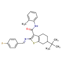 6-tert-butyl-2-[(E)-[(4-fluorophenyl)methylidene]amino]-N-(2-methylphenyl)-4,5,6,7-tetrahydro-1-benzothiophene-3-carboxamide