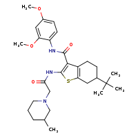 6-tert-butyl-N-(2,4-dimethoxyphenyl)-2-[2-(3-methylpiperidin-1-yl)acetamido]-4,5,6,7-tetrahydro-1-benzothiophene-3-carboxamide