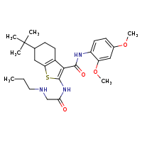 6-tert-butyl-N-(2,4-dimethoxyphenyl)-2-[2-(propylamino)acetamido]-4,5,6,7-tetrahydro-1-benzothiophene-3-carboxamide
