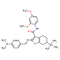 6-tert-butyl-N-(2,4-dimethoxyphenyl)-2-[(E)-{[4-(dimethylamino)phenyl]methylidene}amino]-4,5,6,7-tetrahydro-1-benzothiophene-3-carboxamide