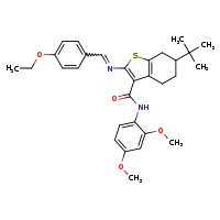 6-tert-butyl-N-(2,4-dimethoxyphenyl)-2-[(E)-[(4-ethoxyphenyl)methylidene]amino]-4,5,6,7-tetrahydro-1-benzothiophene-3-carboxamide