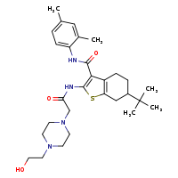 6-tert-butyl-N-(2,4-dimethylphenyl)-2-{2-[4-(2-hydroxyethyl)piperazin-1-yl]acetamido}-4,5,6,7-tetrahydro-1-benzothiophene-3-carboxamide
