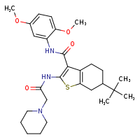 6-tert-butyl-N-(2,5-dimethoxyphenyl)-2-[2-(piperidin-1-yl)acetamido]-4,5,6,7-tetrahydro-1-benzothiophene-3-carboxamide