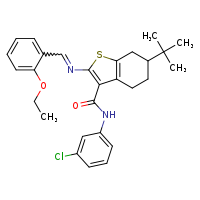 6-tert-butyl-N-(3-chlorophenyl)-2-[(E)-[(2-ethoxyphenyl)methylidene]amino]-4,5,6,7-tetrahydro-1-benzothiophene-3-carboxamide
