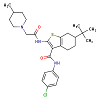 6-tert-butyl-N-(4-chlorophenyl)-2-[2-(4-methylpiperidin-1-yl)acetamido]-4,5,6,7-tetrahydro-1-benzothiophene-3-carboxamide
