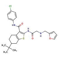 6-tert-butyl-N-(4-chlorophenyl)-2-{2-[(furan-2-ylmethyl)amino]acetamido}-4,5,6,7-tetrahydro-1-benzothiophene-3-carboxamide