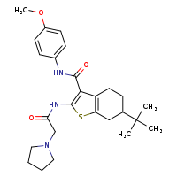 6-tert-butyl-N-(4-methoxyphenyl)-2-[2-(pyrrolidin-1-yl)acetamido]-4,5,6,7-tetrahydro-1-benzothiophene-3-carboxamide