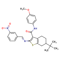 6-tert-butyl-N-(4-methoxyphenyl)-2-[(E)-[(3-nitrophenyl)methylidene]amino]-4,5,6,7-tetrahydro-1-benzothiophene-3-carboxamide