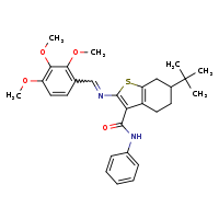6-tert-butyl-N-phenyl-2-[(E)-[(2,3,4-trimethoxyphenyl)methylidene]amino]-4,5,6,7-tetrahydro-1-benzothiophene-3-carboxamide