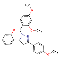 7-(2,4-dimethoxyphenyl)-4-(4-methoxyphenyl)-8-oxa-5,6-diazatricyclo[7.4.0.0²,?]trideca-1(13),4,9,11-tetraene