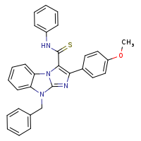 7-benzyl-4-(4-methoxyphenyl)-N-phenyl-2,5,7-triazatricyclo[6.4.0.0²,?]dodeca-1(12),3,5,8,10-pentaene-3-carbothioamide
