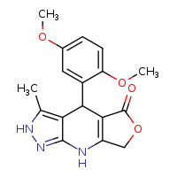 8-(2,5-dimethoxyphenyl)-6-methyl-11-oxa-2,4,5-triazatricyclo[7.3.0.0³,?]dodeca-1(9),3,6-trien-10-one
