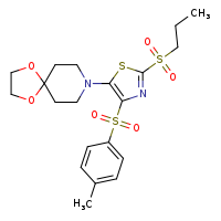8-[4-(4-methylbenzenesulfonyl)-2-(propane-1-sulfonyl)-1,3-thiazol-5-yl]-1,4-dioxa-8-azaspiro[4.5]decane