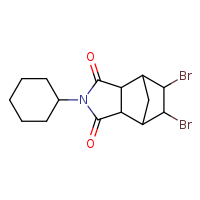 8,9-dibromo-4-cyclohexyl-4-azatricyclo[5.2.1.0²,?]decane-3,5-dione