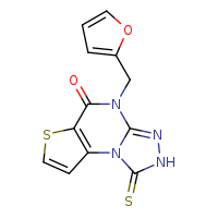 8-[(furan-2-yl)methyl]-12-sulfanylidene-5-thia-1,8,10,11-tetraazatricyclo[7.3.0.0²,?]dodeca-2(6),3,9-trien-7-one