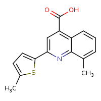 8-methyl-2-(5-methylthiophen-2-yl)quinoline-4-carboxylic acid