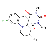 9'-chloro-1,3',5-trimethyl-1',2',3',4',4'a,6'-hexahydrospiro[1,5-diazinane-3,5'-pyrido[1,2-a]quinoline]-2,4,6-trione