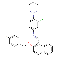 (E)-N-[3-chloro-4-(piperidin-1-yl)phenyl]-1-{2-[(4-fluorophenyl)methoxy]naphthalen-1-yl}methanimine