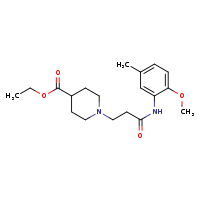 ethyl 1-{2-[(2-methoxy-5-methylphenyl)carbamoyl]ethyl}piperidine-4-carboxylate