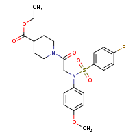 ethyl 1-{2-[N-(4-methoxyphenyl)-4-fluorobenzenesulfonamido]acetyl}piperidine-4-carboxylate