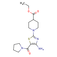 ethyl 1-[4-amino-5-(pyrrolidine-1-carbonyl)-1,3-thiazol-2-yl]piperidine-4-carboxylate