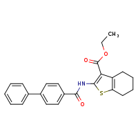 ethyl 2-{[1,1'-biphenyl]-4-amido}-4,5,6,7-tetrahydro-1-benzothiophene-3-carboxylate