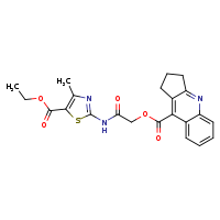 ethyl 2-(2-{1H,2H,3H-cyclopenta[b]quinoline-9-carbonyloxy}acetamido)-4-methyl-1,3-thiazole-5-carboxylate