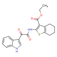 ethyl 2-[2-(1H-indol-3-yl)-2-oxoacetamido]-4,5,6,7-tetrahydro-1-benzothiophene-3-carboxylate