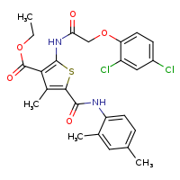 ethyl 2-[2-(2,4-dichlorophenoxy)acetamido]-5-[(2,4-dimethylphenyl)carbamoyl]-4-methylthiophene-3-carboxylate