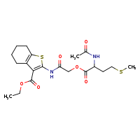 ethyl 2-(2-{[2-acetamido-4-(methylsulfanyl)butanoyl]oxy}acetamido)-4,5,6,7-tetrahydro-1-benzothiophene-3-carboxylate