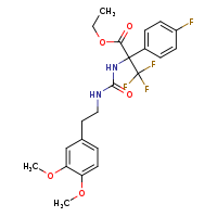 ethyl 2-({[2-(3,4-dimethoxyphenyl)ethyl]carbamoyl}amino)-3,3,3-trifluoro-2-(4-fluorophenyl)propanoate