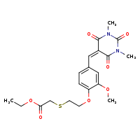 ethyl 2-[(2-{4-[(1,3-dimethyl-2,4,6-trioxo-1,3-diazinan-5-ylidene)methyl]-2-methoxyphenoxy}ethyl)sulfanyl]acetate