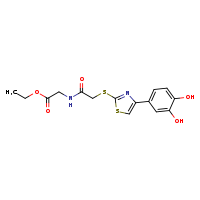 ethyl 2-(2-{[4-(3,4-dihydroxyphenyl)-1,3-thiazol-2-yl]sulfanyl}acetamido)acetate