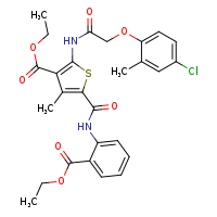 ethyl 2-[2-(4-chloro-2-methylphenoxy)acetamido]-5-{[2-(ethoxycarbonyl)phenyl]carbamoyl}-4-methylthiophene-3-carboxylate