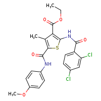 ethyl 2-(2,4-dichlorobenzamido)-5-[(4-methoxyphenyl)carbamoyl]-4-methylthiophene-3-carboxylate