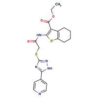 ethyl 2-(2-{[5-(pyridin-4-yl)-1H-1,2,4-triazol-3-yl]sulfanyl}acetamido)-4,5,6,7-tetrahydro-1-benzothiophene-3-carboxylate