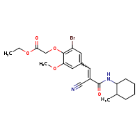 ethyl 2-{2-bromo-4-[(1E)-2-cyano-2-[(2-methylcyclohexyl)carbamoyl]eth-1-en-1-yl]-6-methoxyphenoxy}acetate