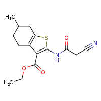 ethyl 2-(2-cyanoacetamido)-6-methyl-4,5,6,7-tetrahydro-1-benzothiophene-3-carboxylate