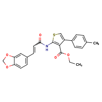 ethyl 2-[(2E)-3-(2H-1,3-benzodioxol-5-yl)prop-2-enamido]-4-(4-methylphenyl)thiophene-3-carboxylate