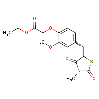 ethyl 2-(2-methoxy-4-{[(5Z)-3-methyl-2,4-dioxo-1,3-thiazolidin-5-ylidene]methyl}phenoxy)acetate
