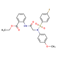 ethyl 2-{2-[N-(4-methoxyphenyl)-4-fluorobenzenesulfonamido]acetamido}benzoate