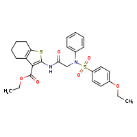 ethyl 2-[2-(N-phenyl-4-ethoxybenzenesulfonamido)acetamido]-4,5,6,7-tetrahydro-1-benzothiophene-3-carboxylate