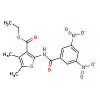 ethyl 2-(3,5-dinitrobenzamido)-4,5-dimethylthiophene-3-carboxylate