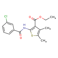 ethyl 2-(3-chlorobenzamido)-4,5-dimethylthiophene-3-carboxylate